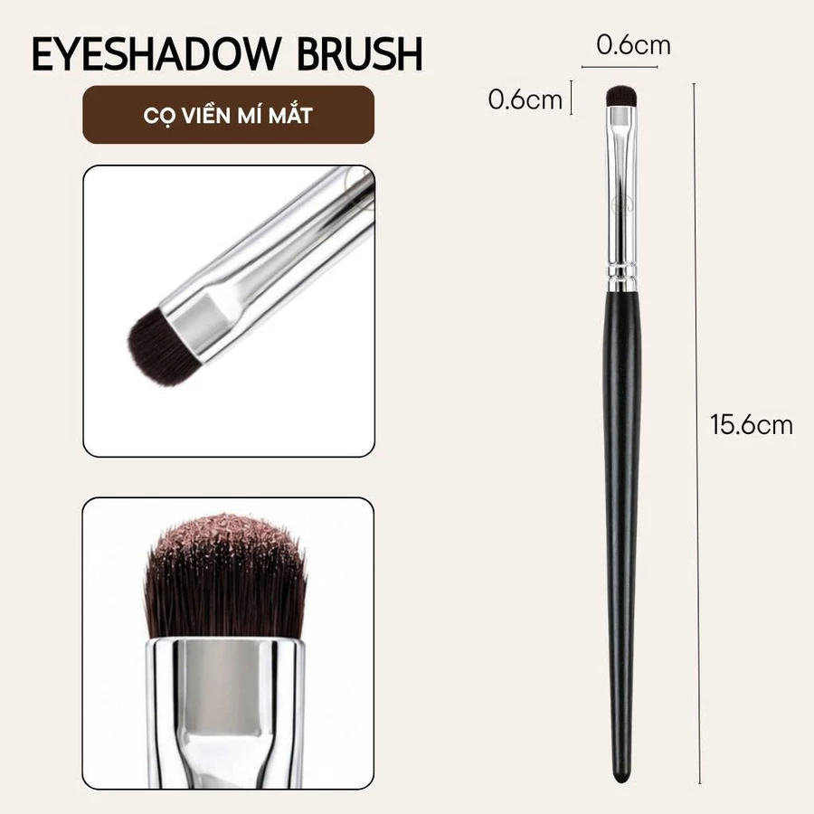 Cọ Tán Màu Mắt Nhỏ - Cọ Nhấn - Viền Đuôi Mắt Dễ Xài Lông Bám Phấn BH Cosmetics Eyeshadow Brush BH861